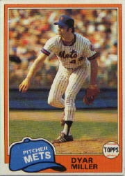 1981 Topps Baseball Cards      472     Dyar Miller